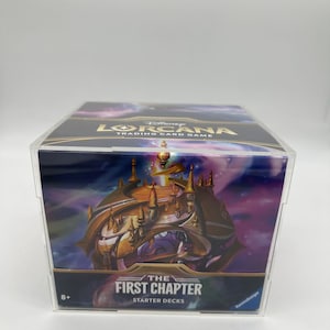 Caja de cubierta temática de Disney Lorcana, caja de exhibición de caja de refuerzo de acrílico del primer capítulo, ajuste de grado de calidad de marco/pantalla. SÓLO CAJA DE ACRÍLICO
