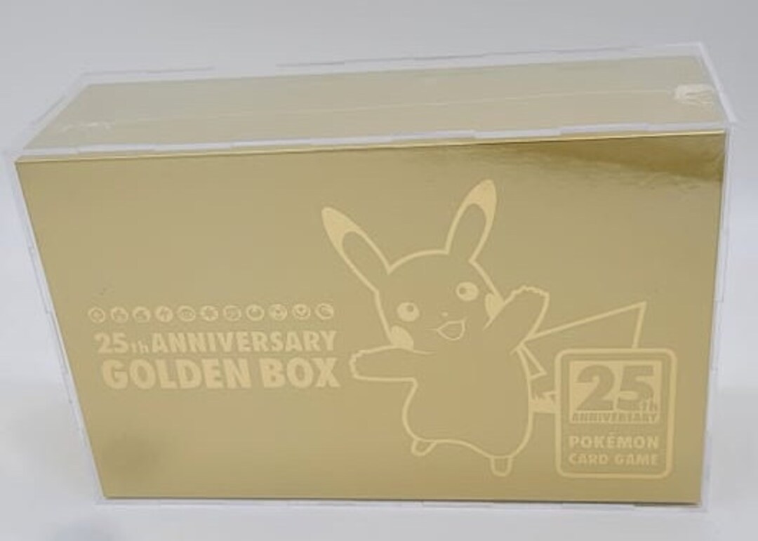 Pokemon Acrylic Japanese 25th Anniversary Golden Box Display