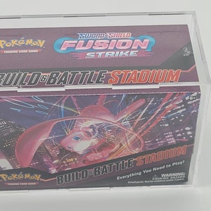 Pokemon Acrylic Build y Battle Stadium Box Holder Case Box, Grado de calidad de encuadre / pantalla (Build y Battle Box no incluidos)