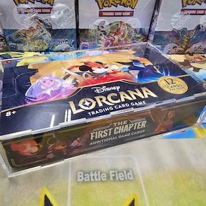 Disney Lorcana Booster Box De 1e Hoofdstuk Acryl Booster Box Vitrine Box, Framing/Display Kwaliteitsgraad Past. ALLEEN ACRYL DOOS