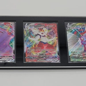 Pokemon Acryl 3 Karten Magnet Display Case Framing/Display Quality Grade Passend für Ärmelkarten