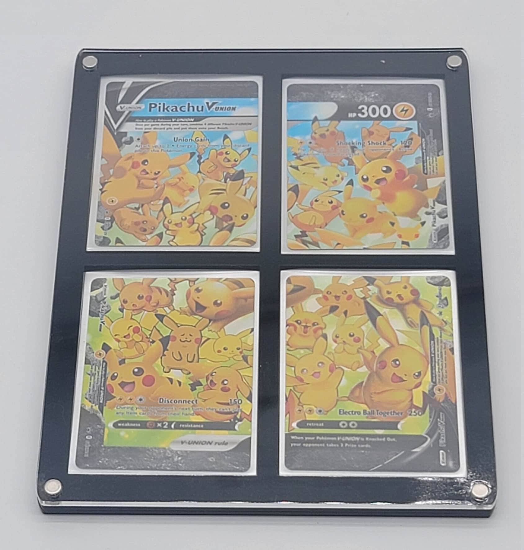 Pokemon Acrylic 4 Card Magnetic Display Case Framing/Display Quality Grade  Fits sleeved cards