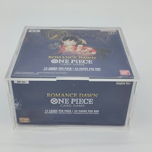 One Piece Acrylic Booster Box Vitrine Box, Rahmung / Display Quality Grade Passt nur OP-1 und OP-2 Original Print Run.