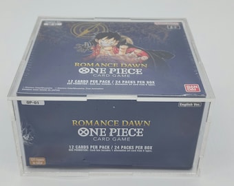 One Piece Card Game Booster Box Acrylic Case (OP02 & OP01 Blue Bottom) -  Etsy Hong Kong