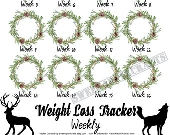 Weekly Weight Loss Tracker - Woodland