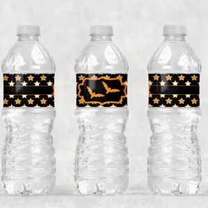 Halloween Fun Theme - Water Bottle Wraps - Instant Download