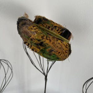 1950s Feather Pillbox Hat