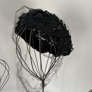 1950s Black Fascinator