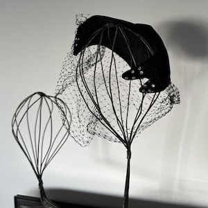 1950s Black Fascinator