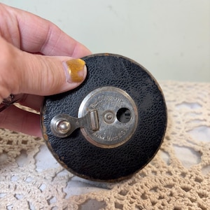 Vintage L.S. Starrett Co. Steel Tape Measure | 1930s 1940s Leather Case Measuring Tool | Collectible Industrial Decor