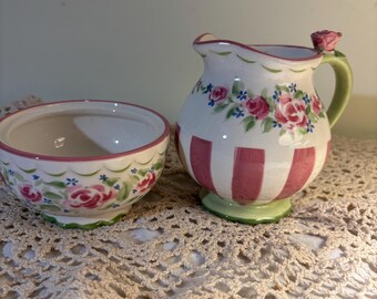 Williams-sonoma Brasserie Japan Blue Stripe Creamer and