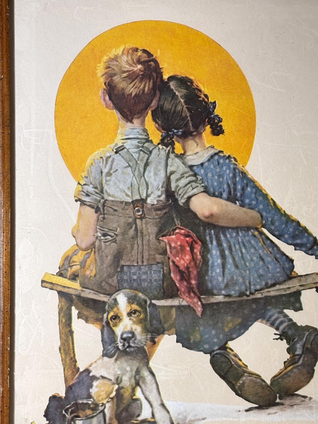 Pair of Vintage Norman Rockwell Prints (boy & Girl Gazing at Moon ...