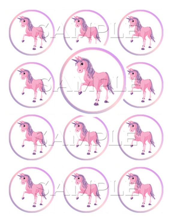 items similar to unicorn edible cupcake toppers on etsy