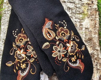 Felted  Wool Embroidered Mittens 2024!