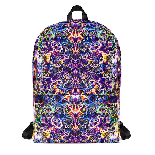 Psicodélico, Trippy, Mochila, Bolsa de festival, Bolsas e bolsas, Ioga, Hippie, Rave, Kawaii, Mochila, Mochila, Bolsa para livros, Escola, Bolsa para laptop