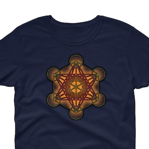 Metatron&#39;s Cube Shirt, Sacred Geometry Shirt, Women&#39;s Shirt, Metatron&#39;s Cube, Yoga Clothing, Festival Wear, Mandala Shirt, Rave Clothing,