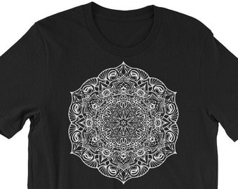 Mandala T-Shirt, Yoga Shirt, Yoga Gifts, Yoga Clothing, Sacred Geometry, Meditation Shirt, Festival Shirt, Hippie Shirt, Men's Shirt, Zen