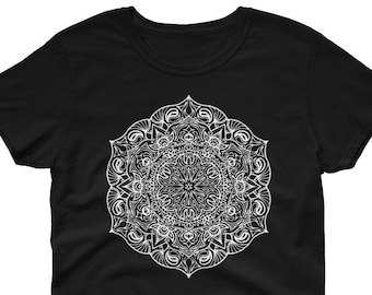 Mandala T-Shirt Yoga Shirt, Yoga Gifts, Yoga Clothing, Mandala Tee, Sacred Geometry, Meditation Shirt, Festival Shirt, Hippie Shirt Gift