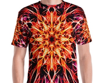 Camicia psichedelica, Camicia Mandala, Camicie Rave, Camicie Trippy, Camicia Festival, Abbigliamento Psy, Camicia Geometria Sacra, T-Shirt Arte Visionaria,