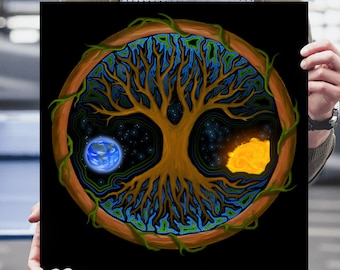Astral Tree of Life Poster, Celtic Tree of Life, Art, Illustration, Poster, Print, Wall Art, Nature Art, Celtic Art, Fantasy Art, Earth Art