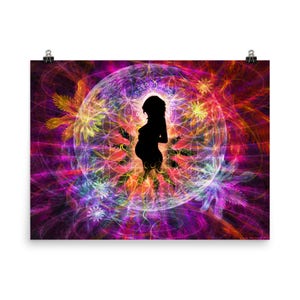 Mutterschaft Geschenk, Mutterschaft Kunst, Heiligkeit visionäre Kunst, Poster, Druck, Wandkunst, Muttertag, Schwangerschaft, Baby-Dusche, Geschenk, Heilige Geometrie