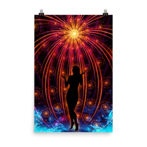 Satipatthana Mindfulness Visionary Art, Poster, Print, Wall Art, Psychedelic Art, Spiritual Art, Symbolic Art, Meditation Art, Mystical Art