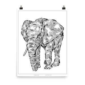 Elephant Spirit, Art, Poster,  Elephant Poster, Elephant Print, Print, Wall Art, Art, Elephant Totem, Elephant Spirit Animal, Power Animal