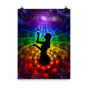 Illumination, Visionary Art, Poster, Print, Wall Art, Psychedelic Art, Spiritual Art, Meditation Art, Geometric, Mystical, Gift, Inspiration