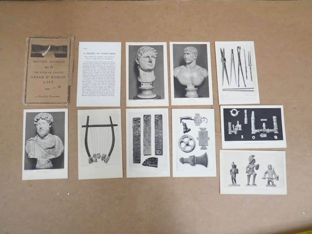 Lot of 9 British Museum Room of Ancient Greek & Roman Life Postcards ...