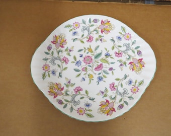 Vintage Minton Haddon Hall Bone China Plate and Bowl Set • Floral
