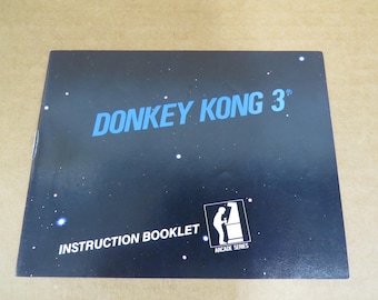 Manual de instrucciones de Donkey Kong 3 para NES (solo primera impresión de 1986, sin marca)