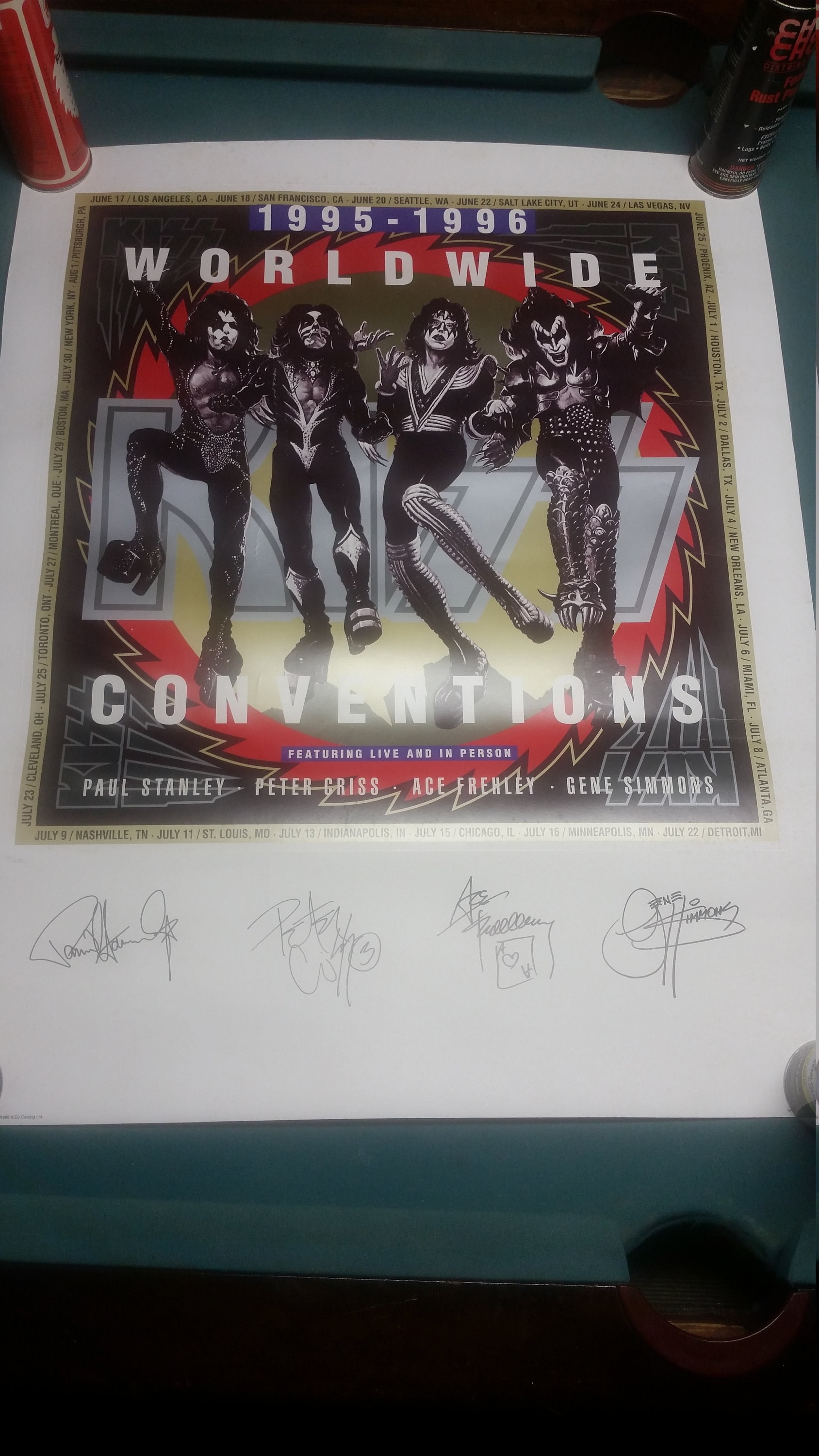Vintage Collectible KISS 1995-1996 Worldwide Conventions Limited