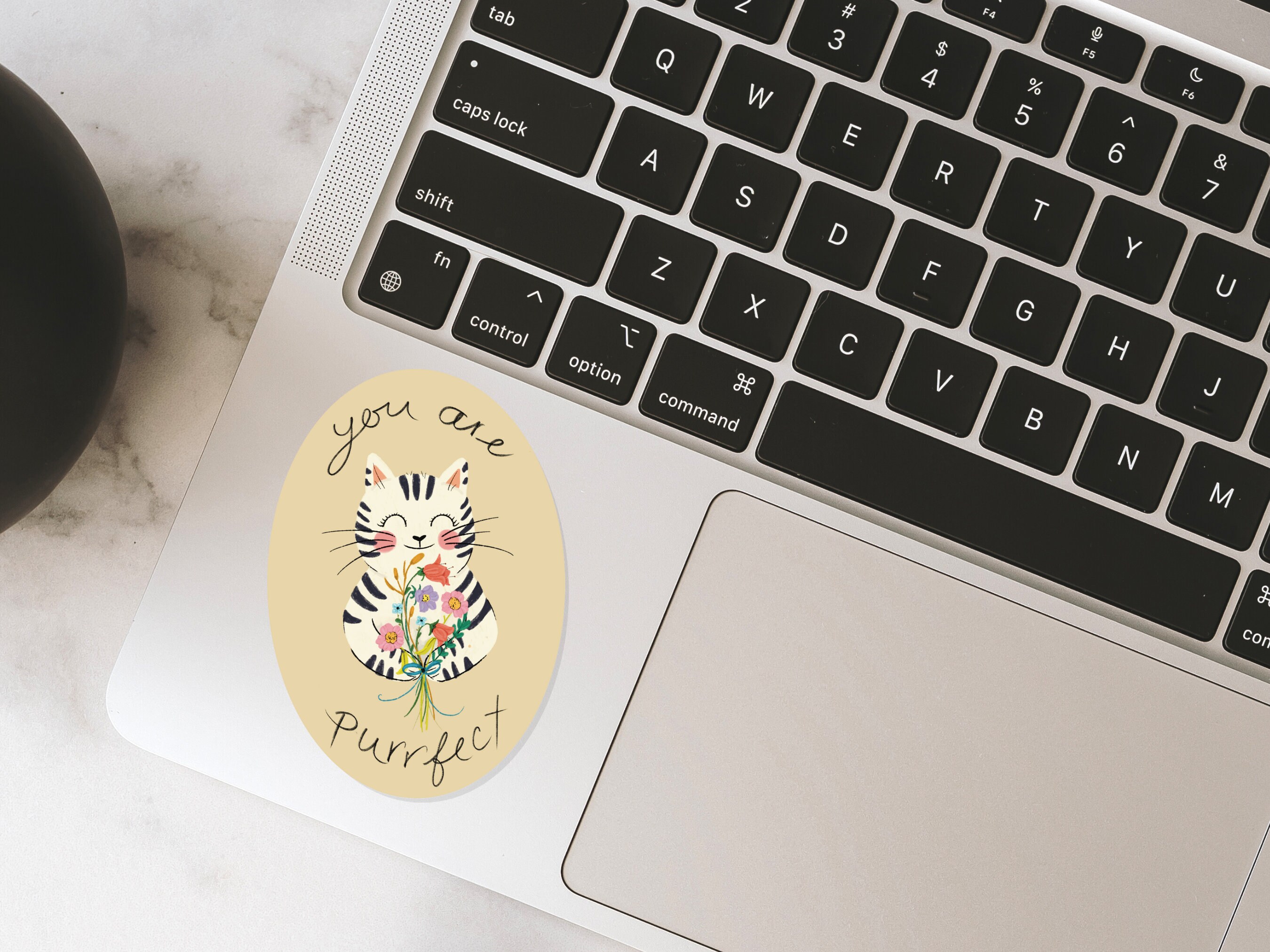 Purrrfect Sticker Purrfect Cat Vinyl Sticker - Laptop, Planner Decal - Etsy
