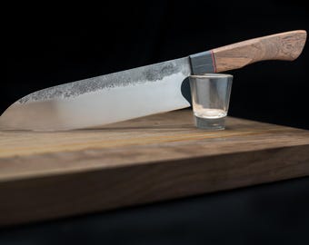 Large 7.5" Santoku Chef Knife — 1075 High Carbon Steel