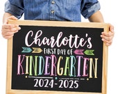 First Day of School Sign, Printable Back To School Sign, First Day of School Chalkboard Sign, Kindergarten Sign, Chalkboard Sign, First Day