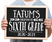 Printable Back To School Sign, First Day of School Sign, First Day of School, Back to School Sign, Chalkboard Sign, First Day of, Photo Prop