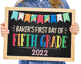 First Day of School Chalkboard Sign, Printable Back to School Sign, 1st Day of School Sign, First Day of School Sign, Chalkboard Sign