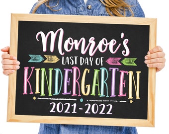 Last Day of School Sign, Printable Last Day of School Sign, Last Day of School Chalkboard Sign, Last Day, Kindergarten Sign, Chalkboard Sign