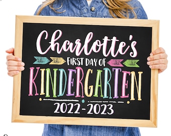 First Day of School Sign, Printable Back To School Sign, First Day of School Chalkboard Sign, Kindergarten Sign, Chalkboard Sign, First Day