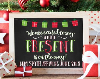 christmas pregnancy announcement etsy