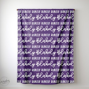 Kids Name Blanket, Christmas Gift for Grandkids, Personalized Blanket Kids Birthday Gift, Custom Blanket With Name Girls Boys, The Blakely