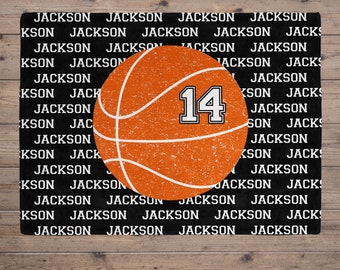 Personalized Basketball Blanket, Gift Idea for Basketball Player, Minky Kids Baseball Blanket, Graduation Gift, Blanket for Boys, The Jason