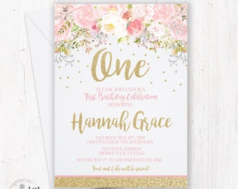 1st birthday invitations etsy birthday girl invitations