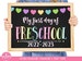First Day of Preschool Sign, Printable First Day, School Sign, Back To School Sign, Preschool Sign, Chalkboard Sign, Instant Download PRB21 