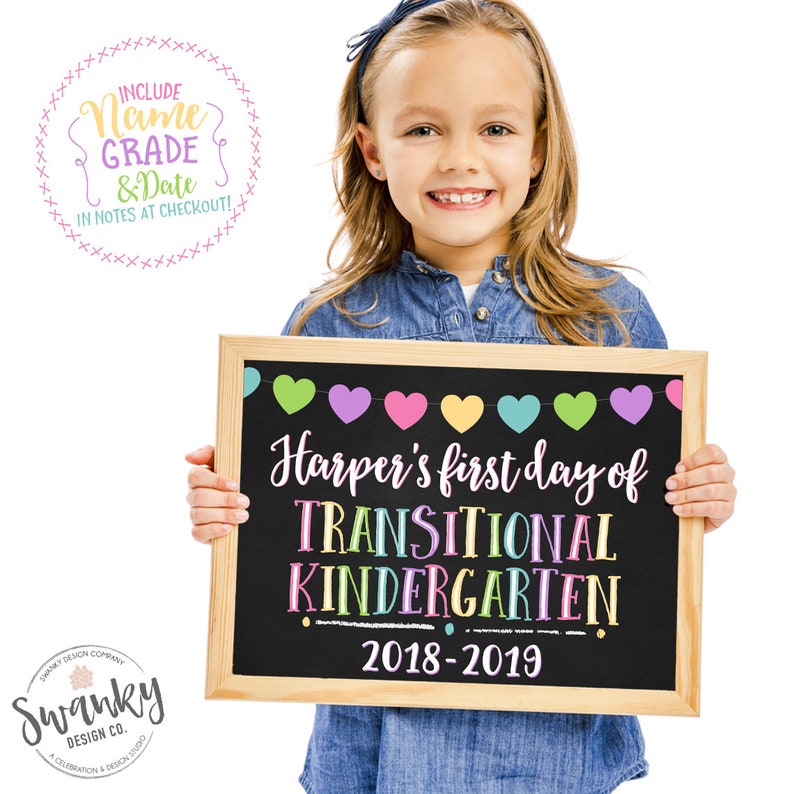 Heart First Day Printable Customized First Day of School Sign First Day Photo Prop 1st Day Back To School Sign School Chalkboard Sign