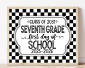 First Day of Junior High Sign, Jr. High School Sign Printable, Chalkboard 7th Grade Sign, First Day Photo Prop 1st Day of Junior High WBS01