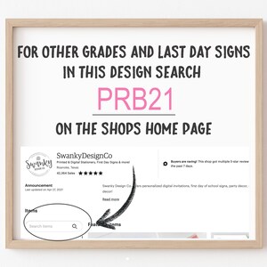 Op de afbeelding: Een ingelijste print met de tekst 'VOOR ANDERE KLASSEN EN LAATSTE DAG BORDEN IN DEZE ONTWERPZOEKOPDRACHT PRB21 OP DE WINKELHOMEPAGINA'. Daaronder een screenshot van de homepage van een winkel met een zoekbalk en winkelgegevens.