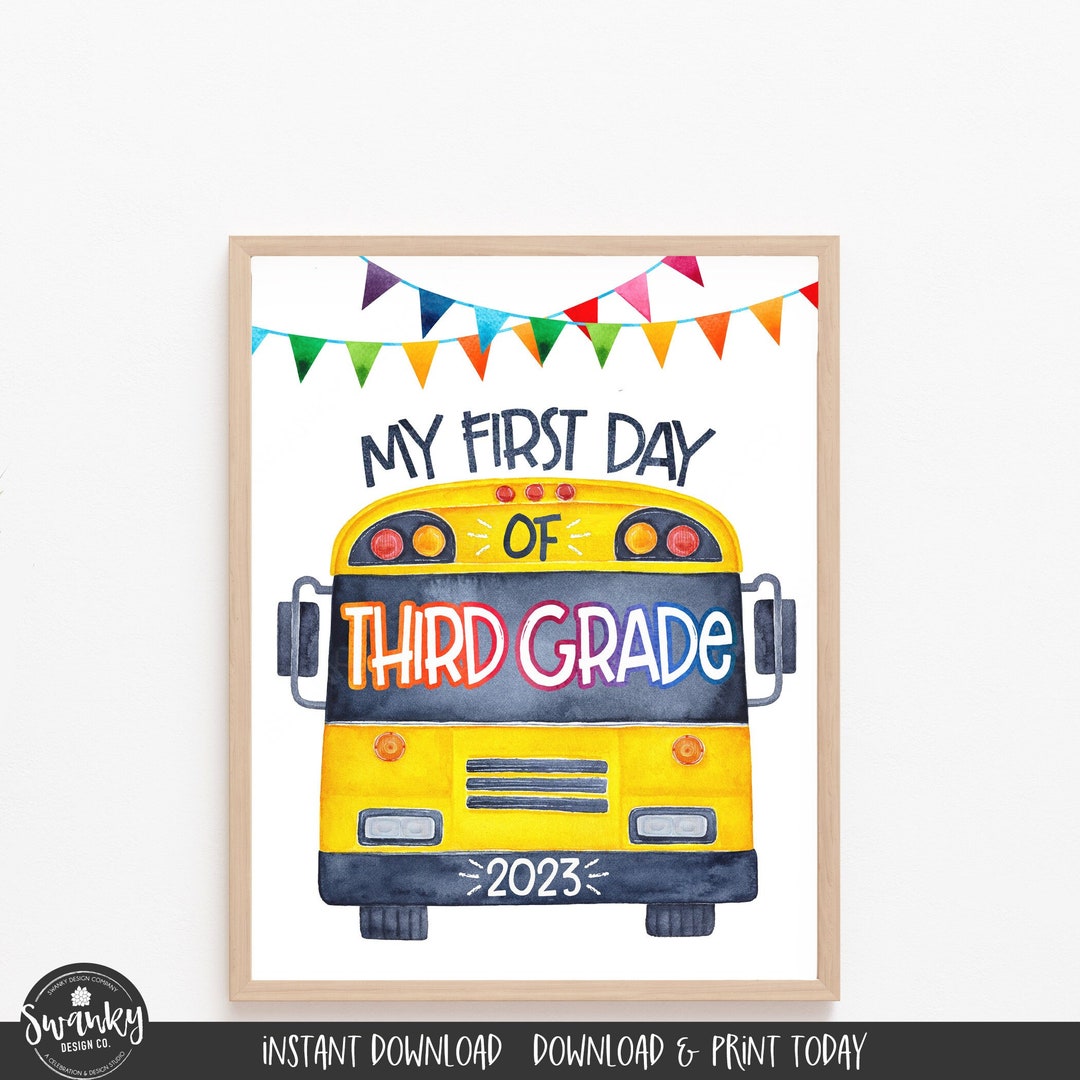 first-day-of-third-grade-sign-printable-school-bus-first-day-etsy