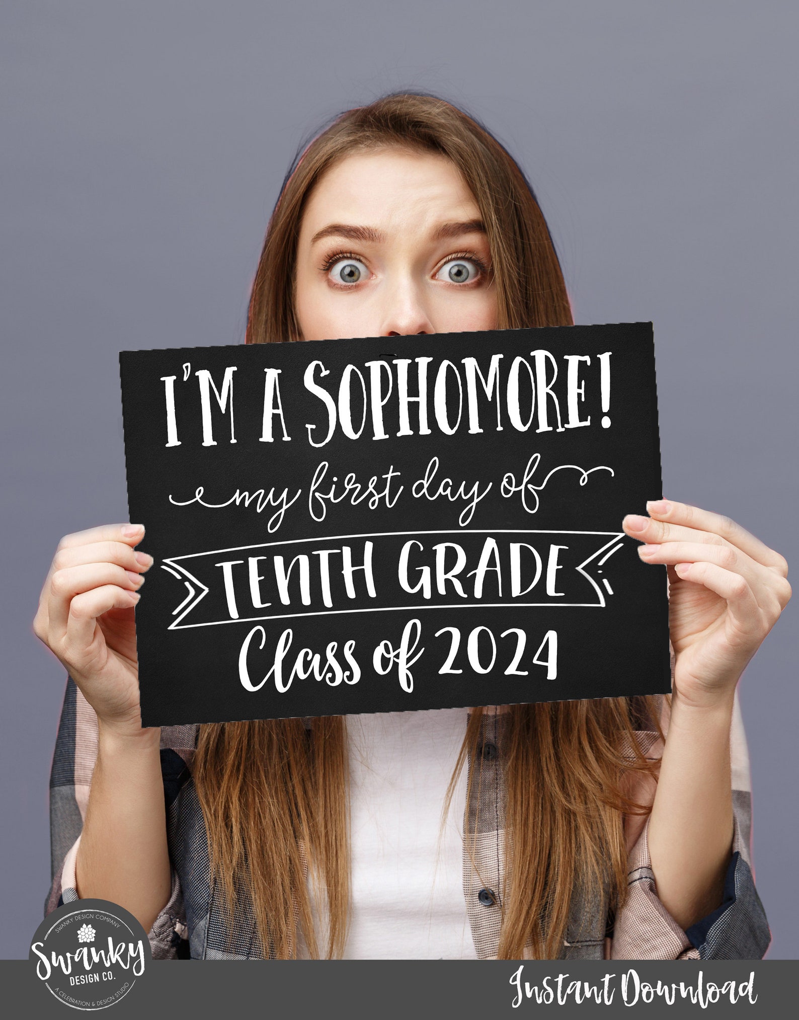 First Day of 10th Grade Sign Printable Tenth Grade Class of Etsy