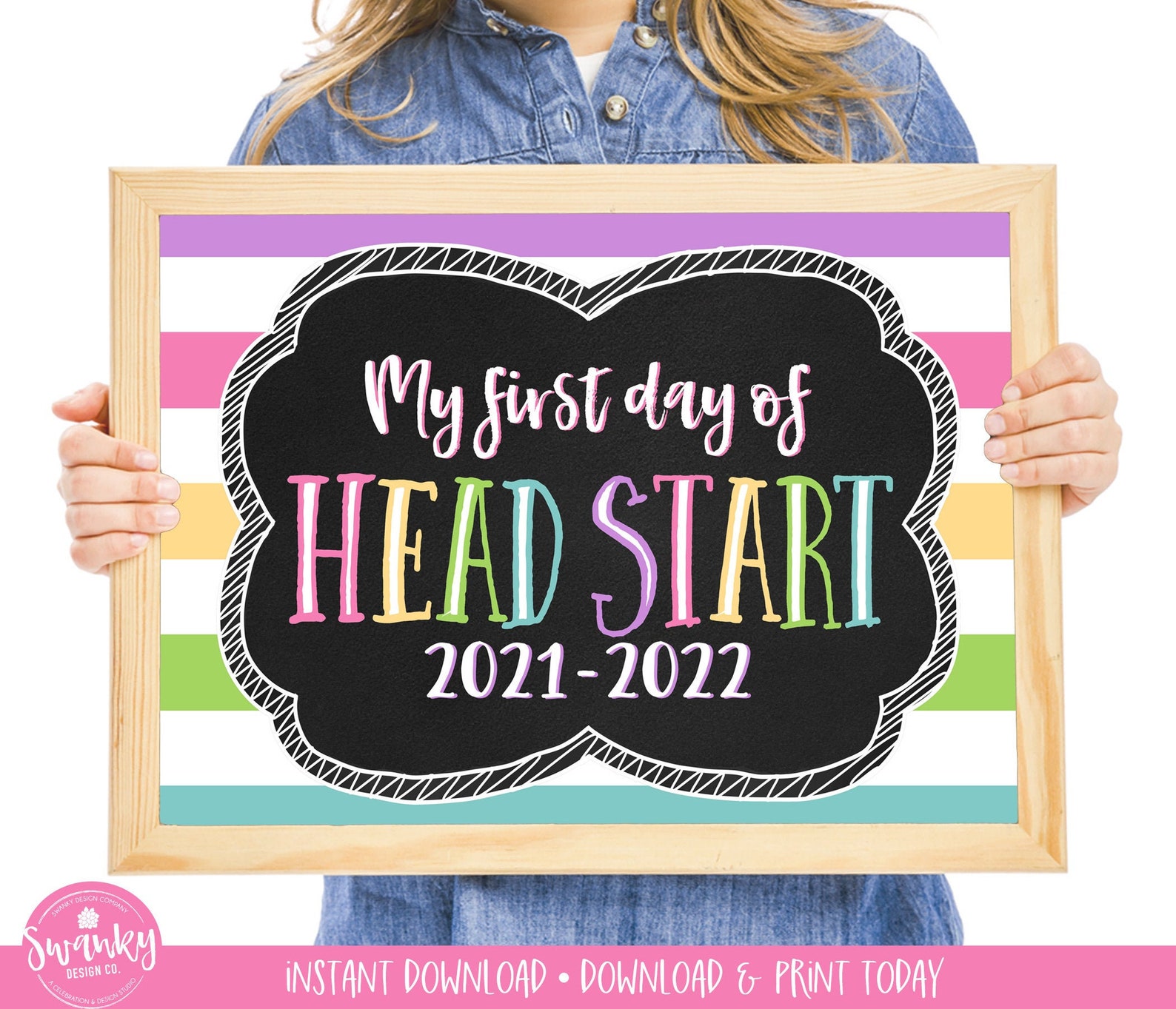 Head Start Sign Printable First Day of Head Start Sign First Etsy